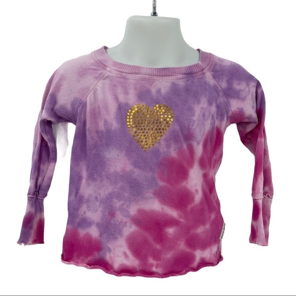 Guess Jeans Heart Tie Dye Long Sleeve Top Size 3T - Picture 1 of 9